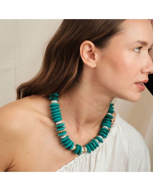 LINYA JEWELLERY Green Nysa Large Necklace
