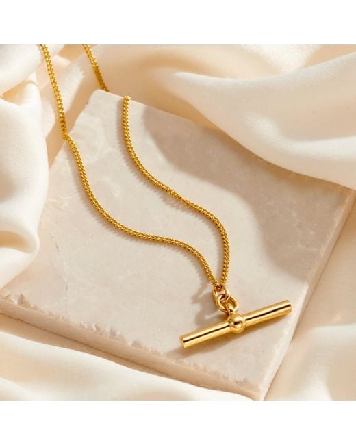 Posh Totty Designs Metallic Plated Large T-Bar Necklace
