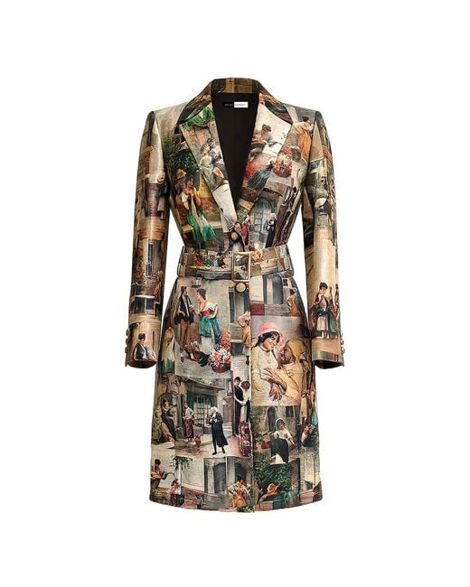 Richa Sharma Multicolor Handcrafted Sustainable Art-Print Couture Coat