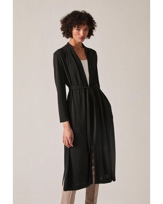 James Lakeland Black Jersey Longline Cardigan