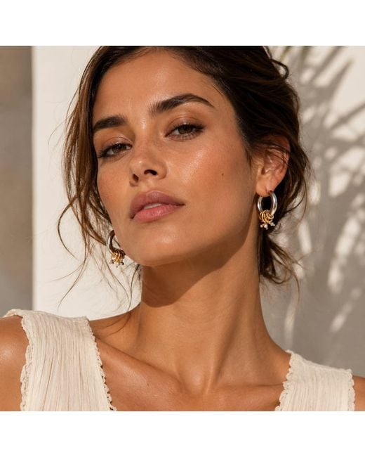Kirei Metallic Voltage Hoop Earrings