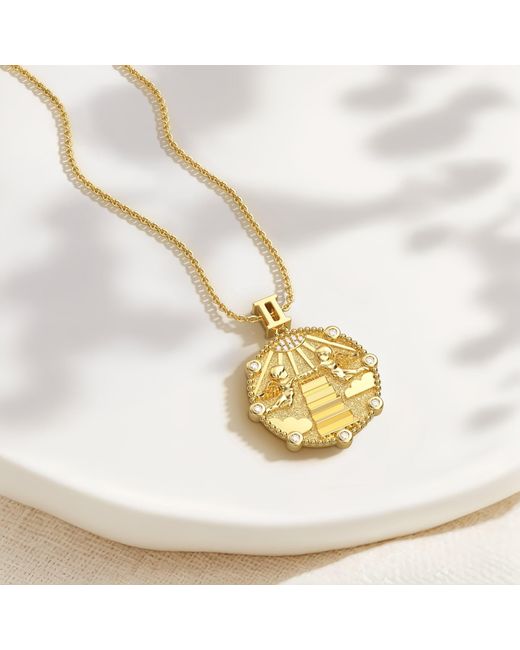 Vanimy Metallic Promised Land Angel Divine Guidance Pendant Necklace