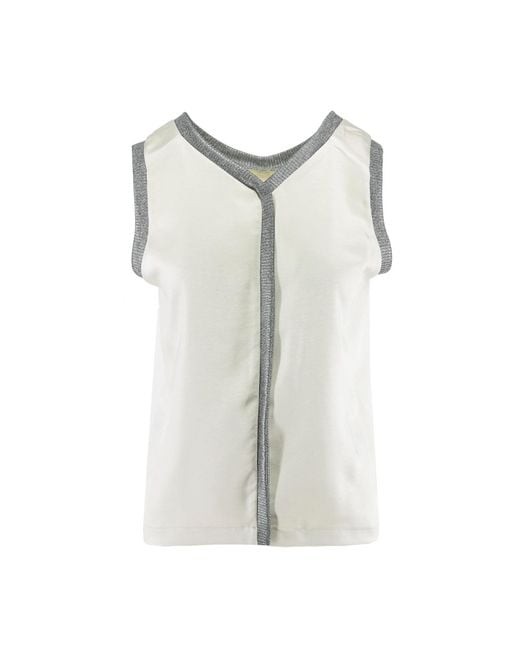 Silvia Serban Gray Reversible Satin Top