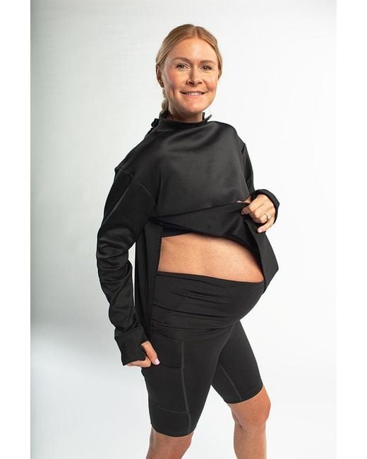 Duofit Maternity Activewear Black Mimi Pullover