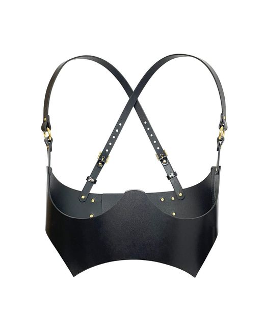 Haute Cuir Black Circe Leather Underbust Harness