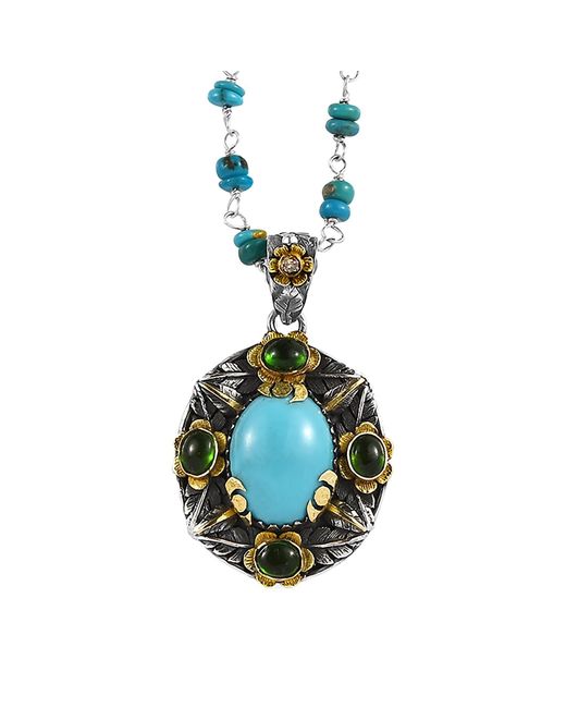 Emma Chapman Jewels Blue Ocean Tourmaline Diamond Statement Pendant