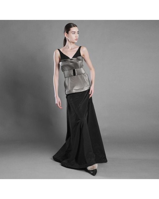 Silvia Serban Brown Antique Pleated Eco-Leather Belt