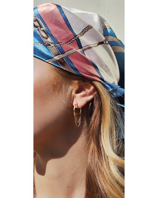 Areia Jewellery Metallic Elva Chain Hoops