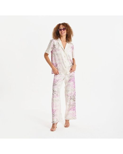 Lalipop Design Pink Soft Touch Stretch Straight-Leg Pants