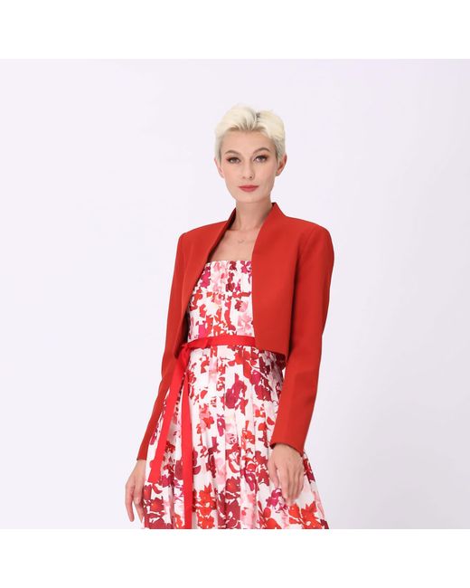 Smart and Joy Red Short Bolero Jacket