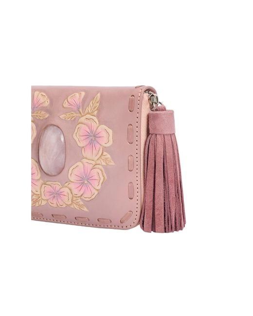 Jodi Lee Pink Charm Pansy Mini Wallet Dusty