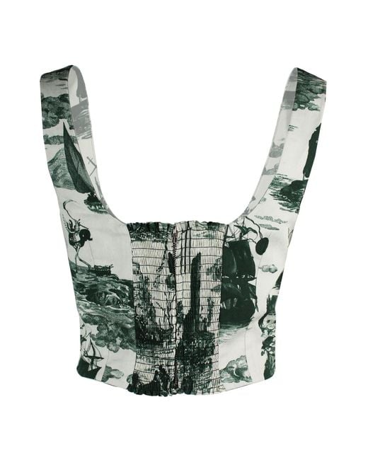 Klements Green Neutrals May Bodice Top