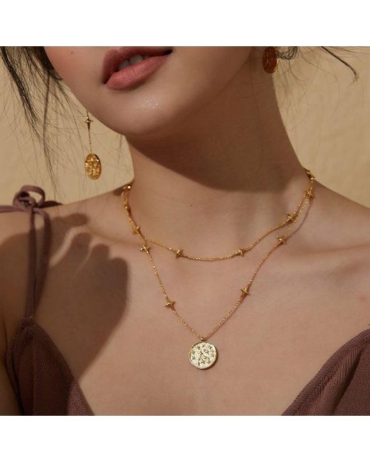 Aurozia Metallic Tarot The Star Layered Necklaces