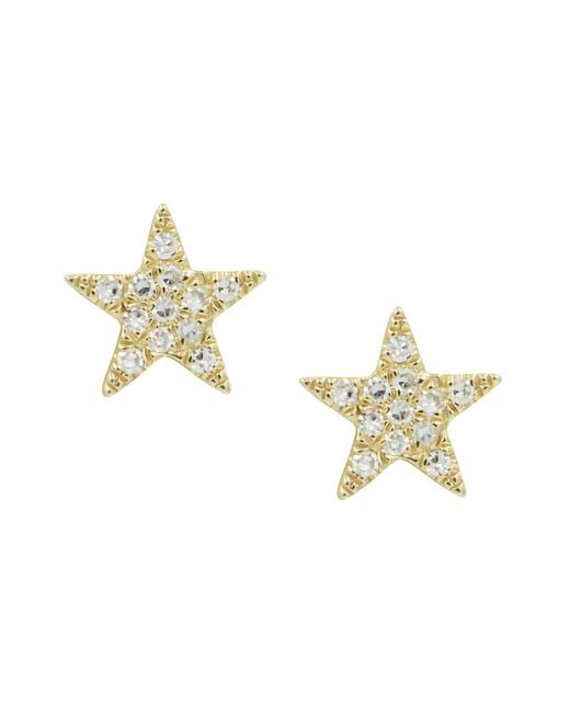 KAMARIA Metallic Star Diamond Stud Earrings