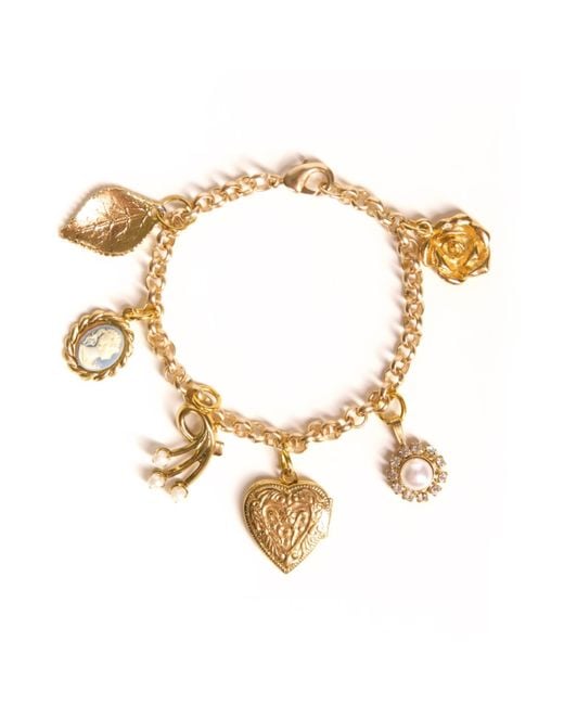 Caramel Vintage Jewellery Metallic Secret Love Charm Bracelet