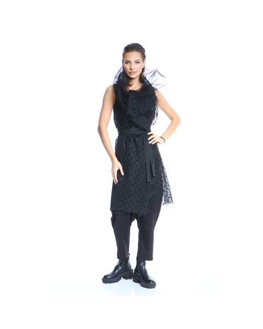 Silvia Serban Black Tulle Vest
