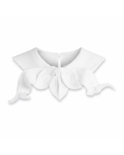 Julia Allert White Adjustable Sculptural Collar –