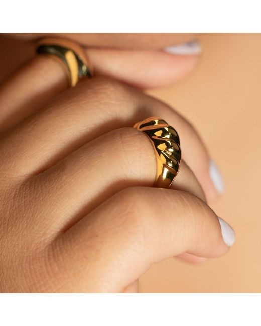 Belinda Jewelz Metallic Croissant Dome Ring