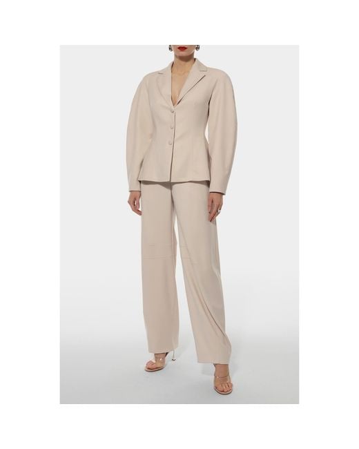 AGGI by HALEWSKI Natural Neutrals Rovena Sheer Dew Blazer
