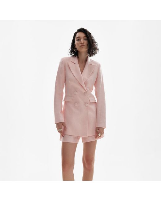 Lita Couture Pink Double-Breasted Blazer