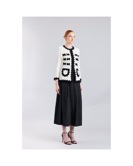 The Extreme Collection Black Monochrome Structured Knit Jacket