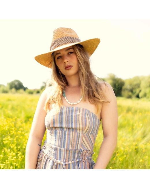 Shaded the Label Neutrals Willowmere Natural Bleached Straw Fedora Hat