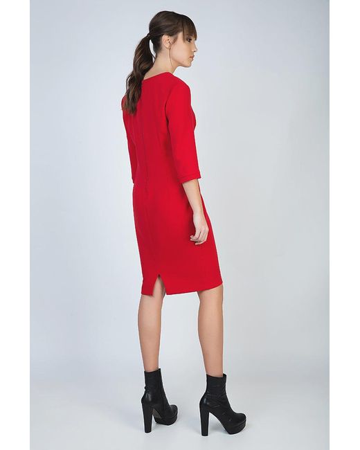 Conquista Red Panel Detail Dress