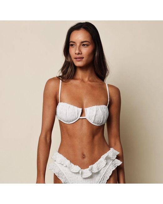 Montce White Seychelles Petal Bikini Top