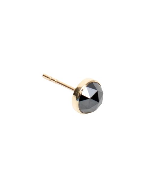 Rahul's Jewels Black Sanctum Orb Earring Single- 14 Karat With Genuine Diamond, Large