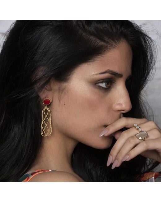 Lavani Jewels Metallic Mint Alhambra Earrings