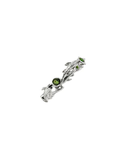 NASI SILVER Metallic Eternity Neshama Fish Band- Chrome Diopside