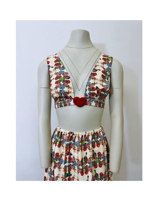 Couture to Your Door Metallic Neutrals Beach Butterfly Bird Co Ord Top And Skirt