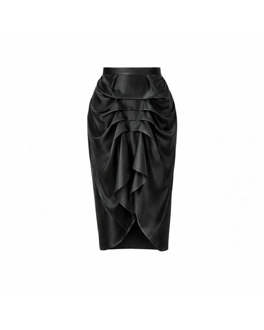 Lumina Eligma Black The Vanguard Skirt Silk