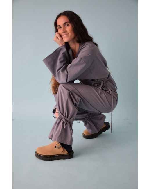 Mind Traveler Purple Gingham Balloon Alea Trousers