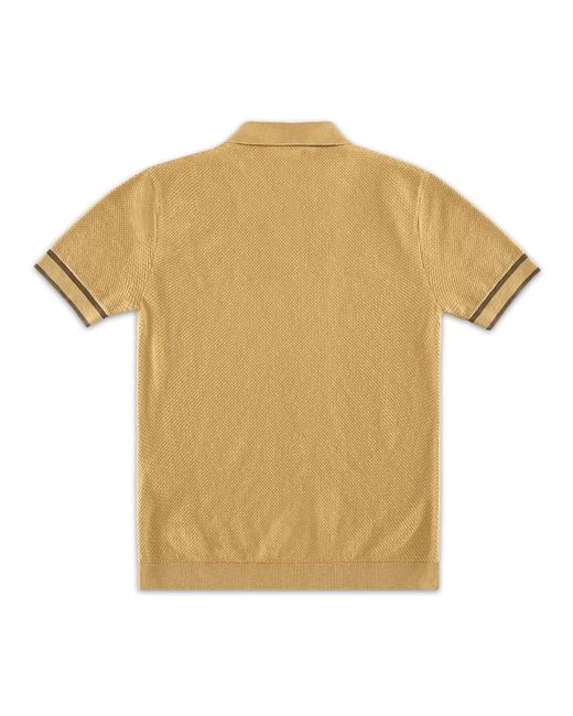 &SONS Trading Co Natural Neutrals Dempsey Knitted Polo Tan for men