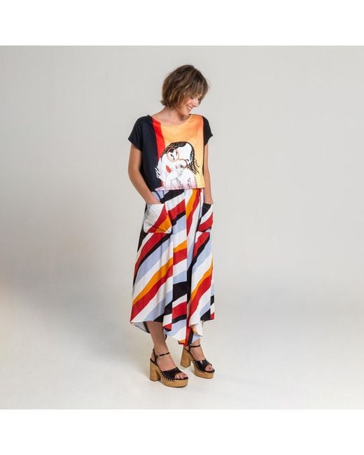ARTISTA Pink Anni Printed Top