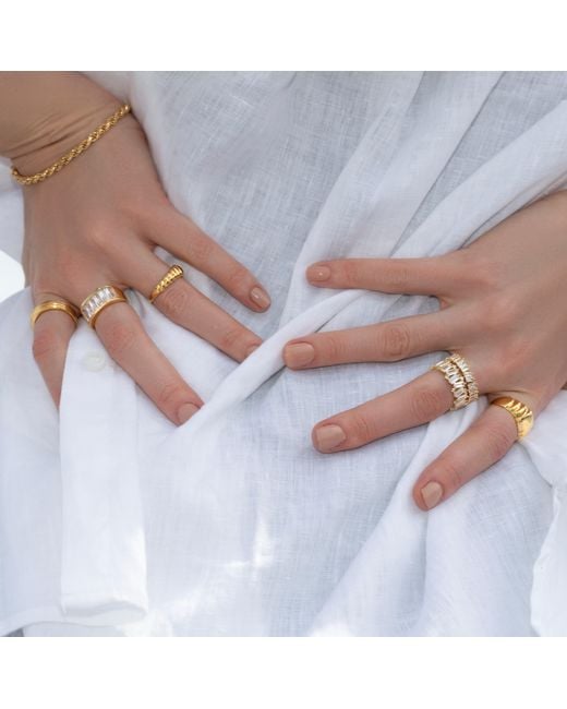 Argento Vivo Metallic Karla Baguette Ring