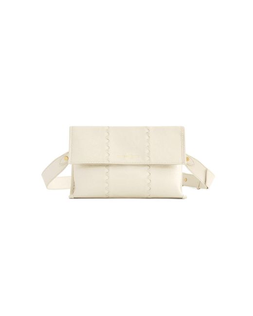 Orange Cube Natural Square Stitch Messenger Bag