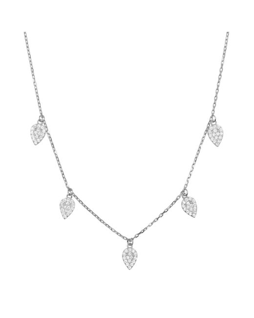 KAMARIA Metallic Blessings Leaf Choker Necklace With Crystals