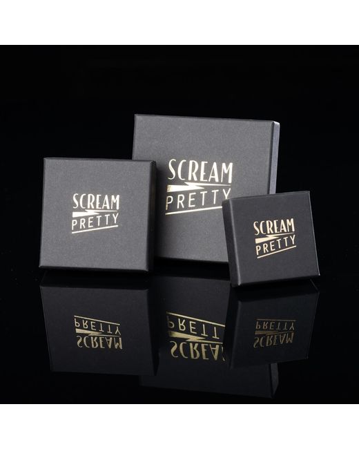 Scream Pretty Metallic Pearl Huggie Earrings