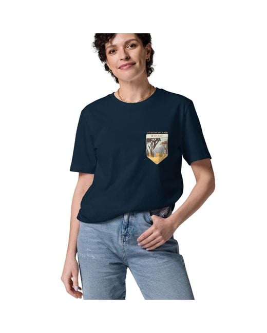 Anchor and Crew Blue Think Ocean Elephant Love The Planet Organic Cotton T-Shirt