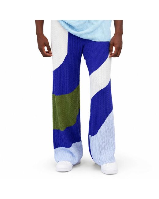 Chuks Collins Blue Luka Pants for men