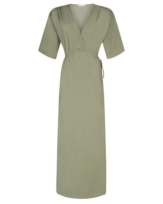 Chic by Lirette Green Kimono Dress Lotus Natural