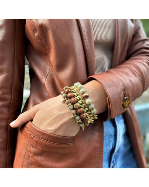 Rachel Nathan Green Neutrals Remix: Snakeskin Jasper Bracelet