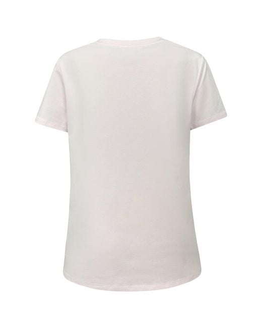 Perlavera Gray Titi Soft Solid Cotton Spandex Short Sleeve Length V-Neck T-Shirt