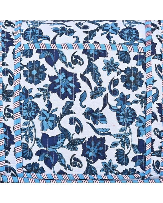 Conscious Yoga Collective Blue The Floral Paisley Cotton Weekender