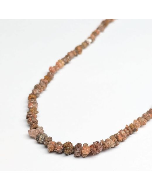 Rahul's Jewels Metallic 16"-18" Adjustable Length Genuine Diamond Rough Strand Necklace