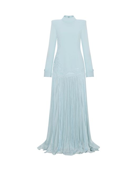 Tuba Ergin Blue Lupita Maxi Dress