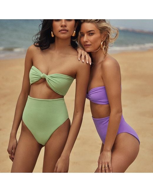 Blake Swimwear Purple High Waist Bikini Bottom
