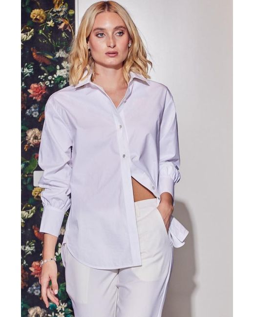 Lindsay Nicholas New York White Marcia Oversized Shirt